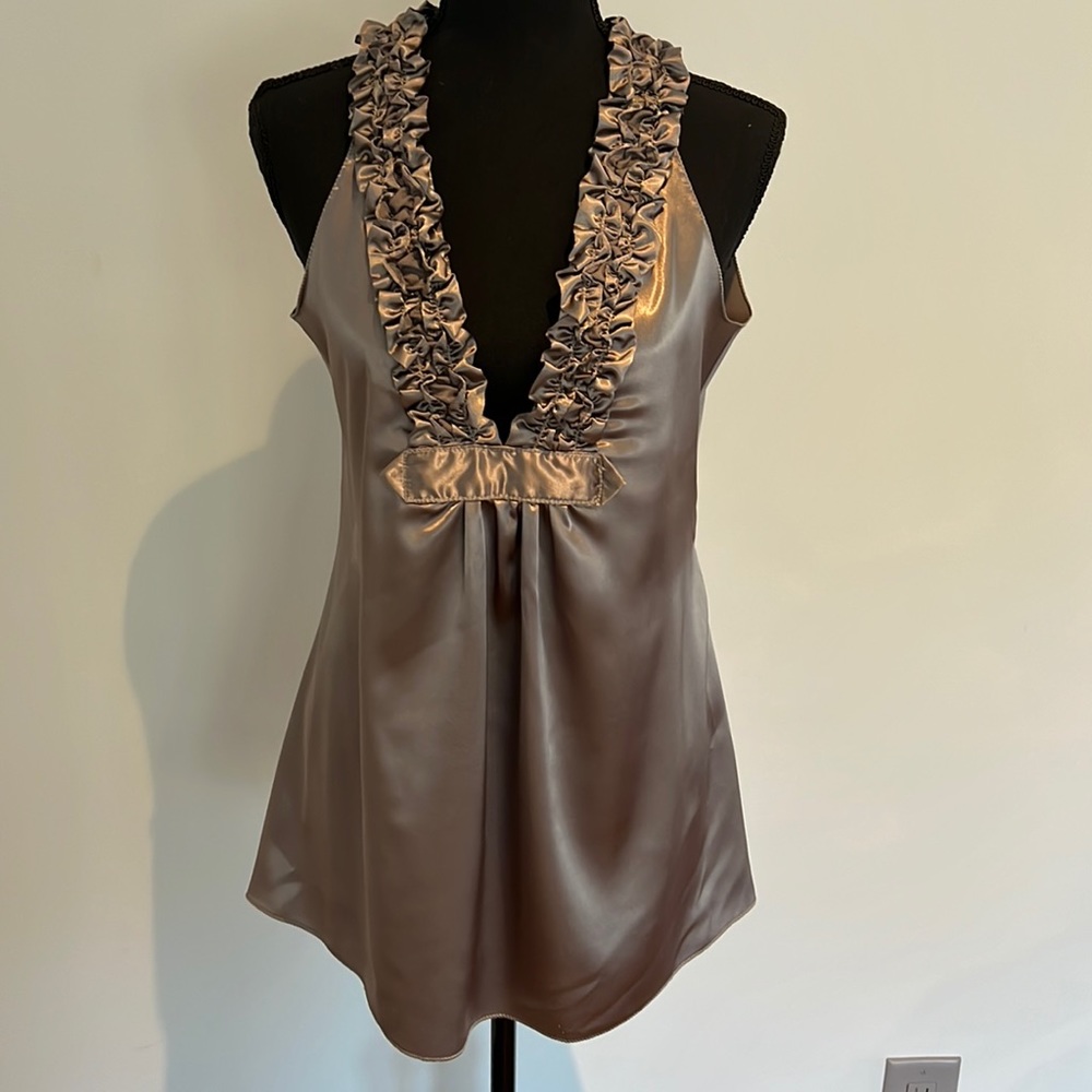 Dark silver Max Studio sleeveless blouse